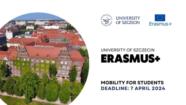 Відкрито конкурс ERASMUS+ до Університету м. Щецин (Польща) на осінній семестр 2024/25