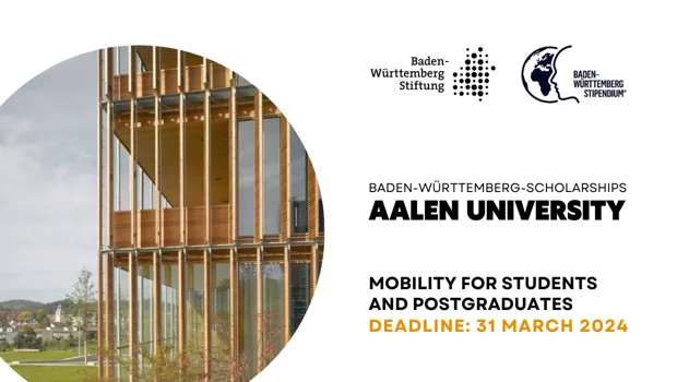 Відкрито конкурс у межах “Baden-Württemberg-Scholarships” до Університету м. Аален (Німеччина) на осінній семестр 2024/25