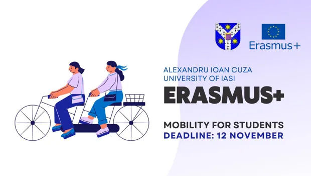 Відкрито конкурс ERASMUS+ до Ясського університету «А.І. Куза» (Румунія) на весняний семестр 2023/24 