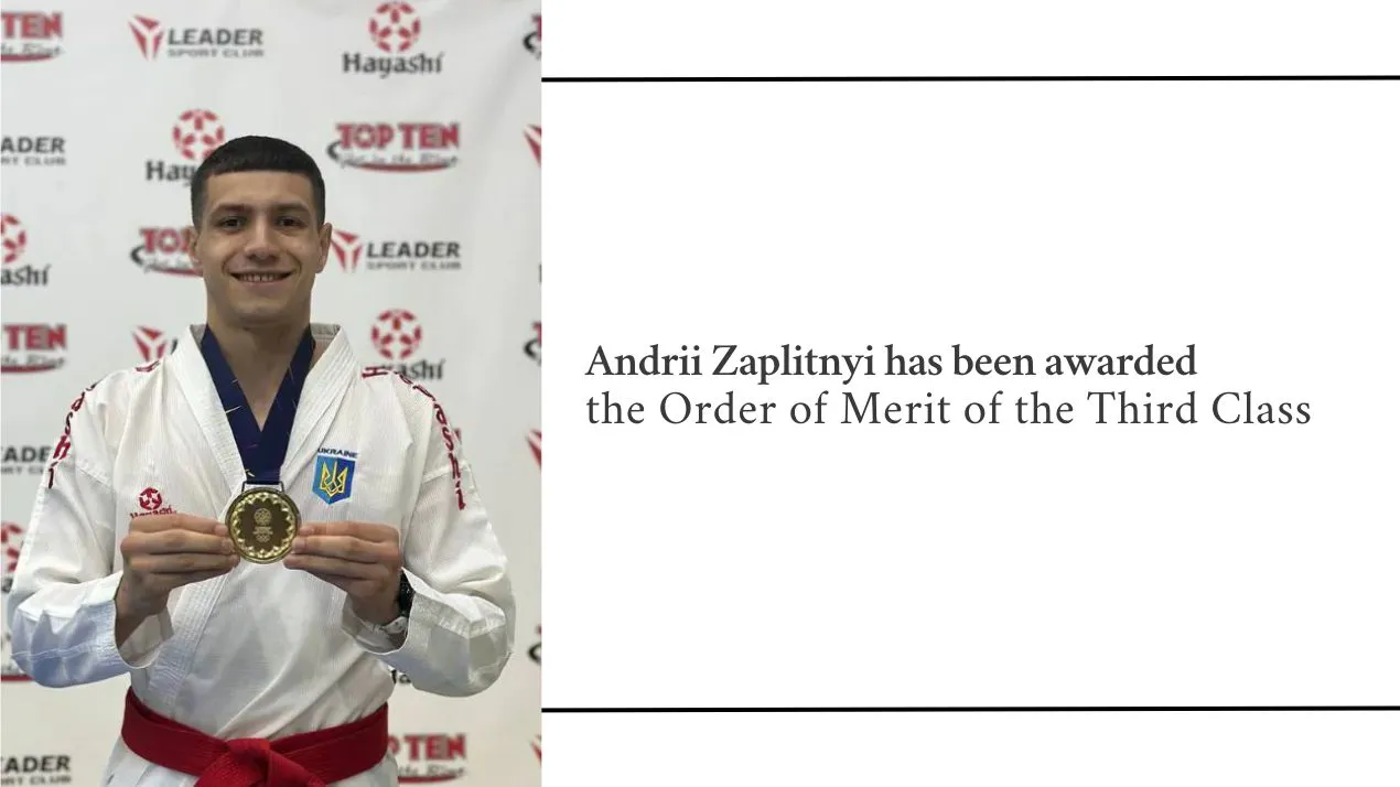 Andrii Zaplitnyi has been awarded the Order of Merit of the Third Class