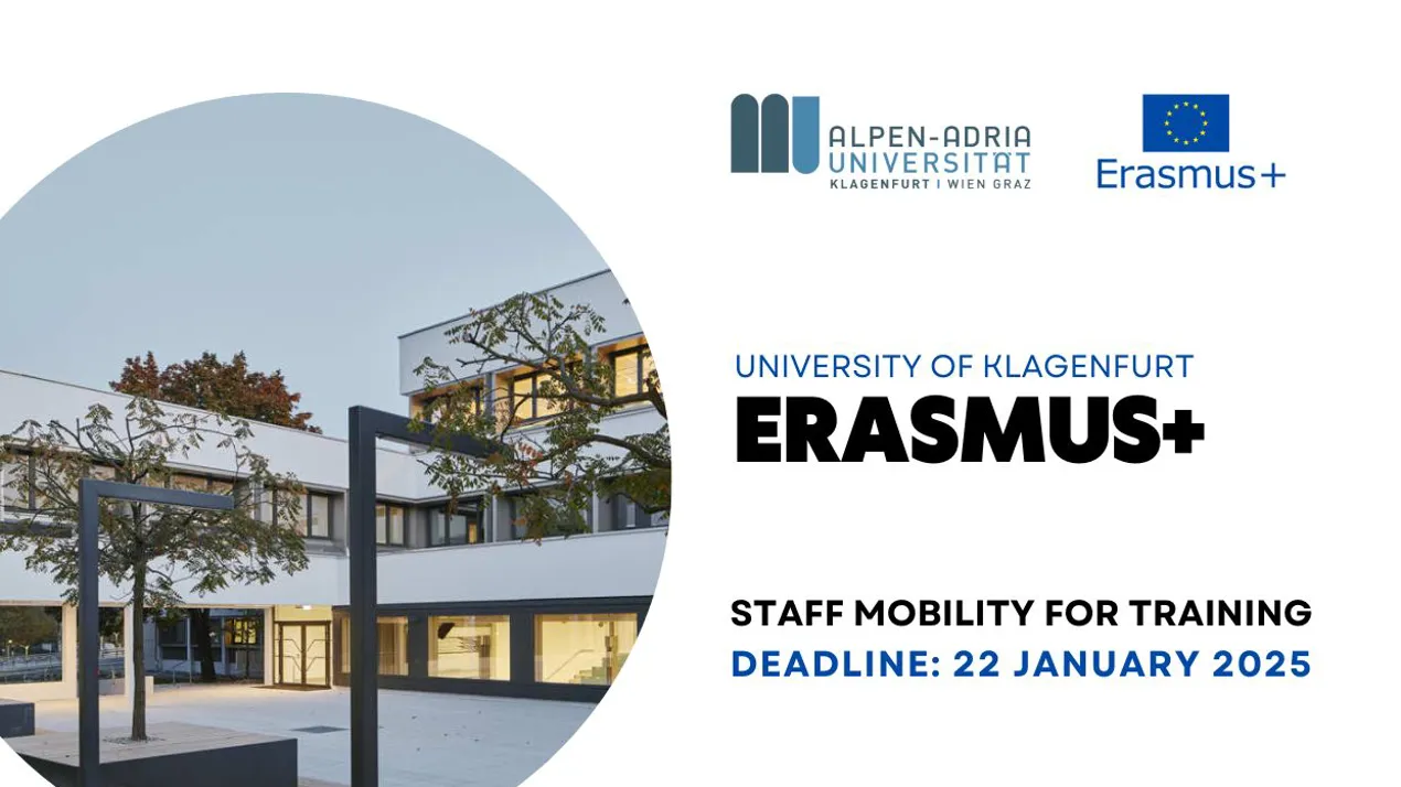 Відкрито конкурс ERASMUS+ Staff Mobility for Training до Клаґенфуртського університету Альпен-Адрія (Австрія)