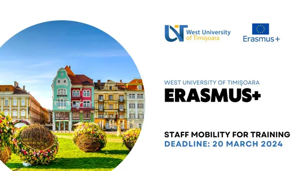 Відкрито конкурс ERASMUS+ Staff Mobility for Training в Західний університет Тімішоари (Румунія)