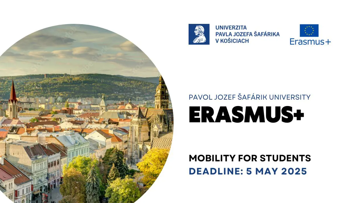 Відкрито конкурс ERASMUS+ в Університет Павла Йозефа Шафарика в Кошицях (Словаччина) на осінній семестр 2025/26