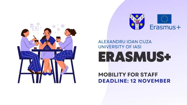 Відкрито конкурс ERASMUS+ Staff Mobility for Teaching/Training до Ясського університету «А.І. Куза» (Румунія) на весняний семестр 2023/24
