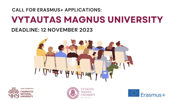 Відкрито конкурс ERASMUS+ до Університету Вітовта Великого м. Каунас (Литва) на весняний семестр 2023/24 