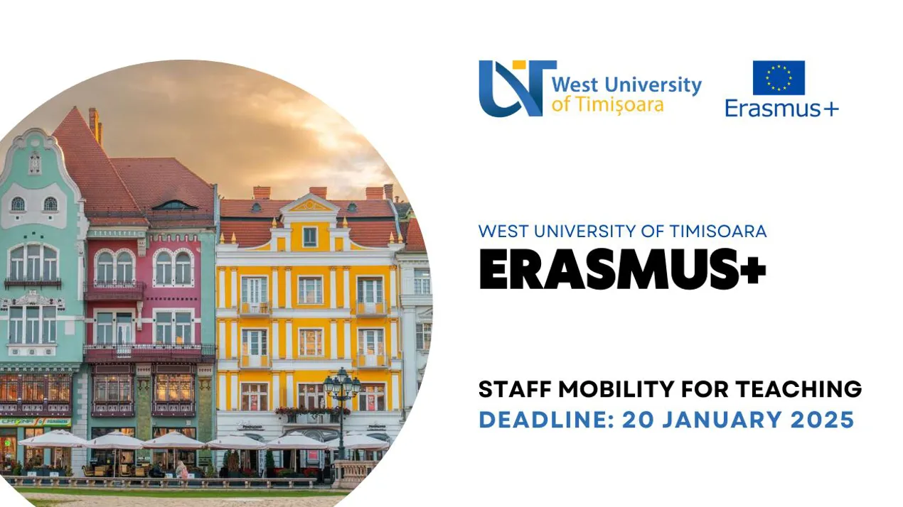 Відкрито конкурс ERASMUS+ Staff Mobility for Teaching в Західний університет Тімішоари (Румунія)
