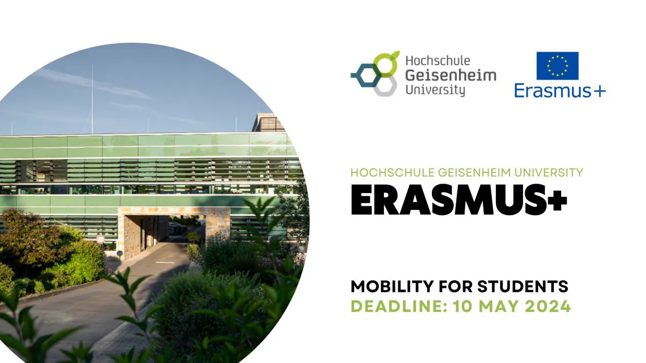 Відкрито конкурс ERASMUS+ в Університеті м. Ґайзенгайм (Німеччина) на повний академічний рік 2024/25